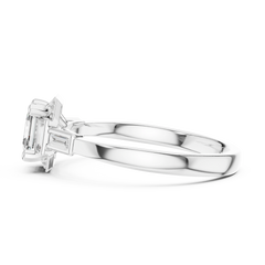 Asscher Art Deco Halo Ring