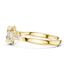 Asscher Art Deco Halo Ring