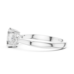 Oval Trillion Three Stone Ring