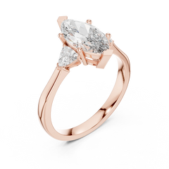 Marquise Trillion Trinity Ring