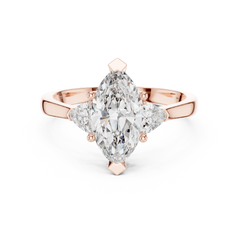 Marquise Trillion Trinity Ring