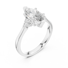 Marquise Trillion Trinity Ring