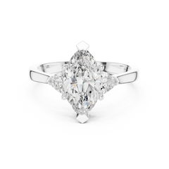 Marquise Trillion Trinity Ring