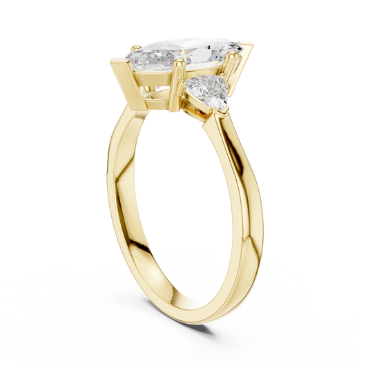 Marquise Trillion Trinity Ring