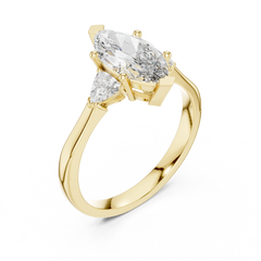 Marquise Trillion Trinity Ring