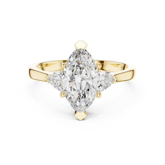 Marquise Trillion Trinity Ring