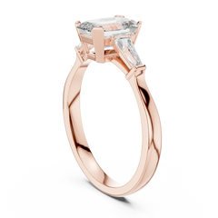 Emerald Tapered Baguette Ring