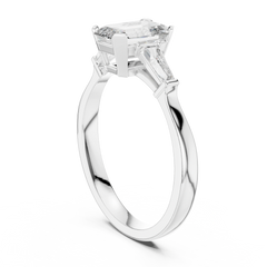 Emerald Tapered Baguette Ring
