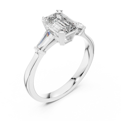Emerald Tapered Baguette Ring