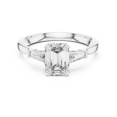 Emerald Tapered Baguette Ring