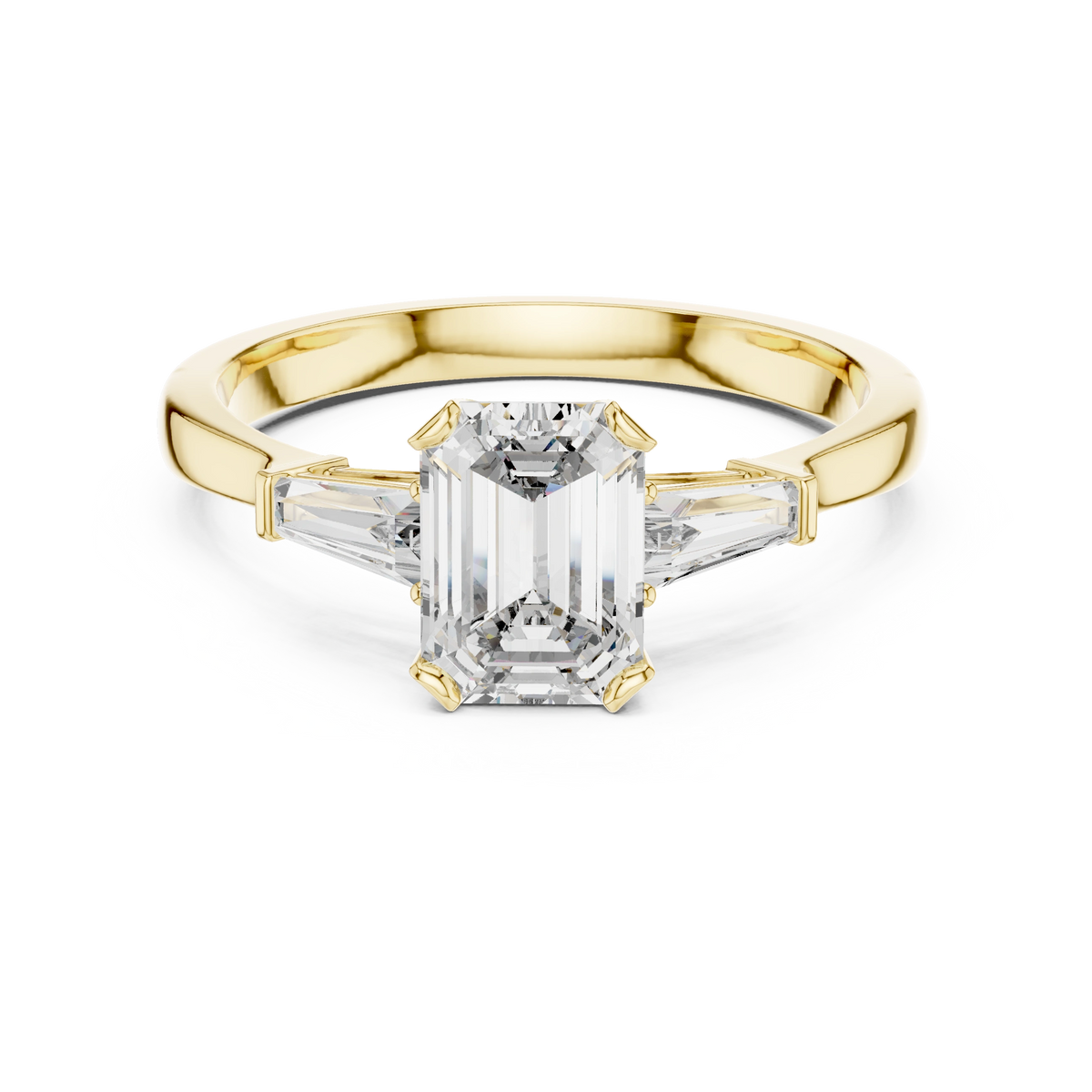 Emerald Tapered Baguette Ring