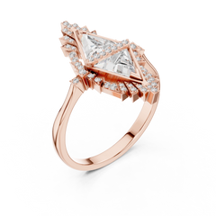 Kite Diamond Mosaic Shield Ring