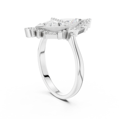 Kite Diamond Mosaic Shield Ring