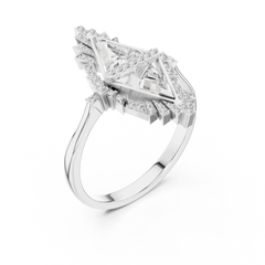 Kite Diamond Mosaic Shield Ring