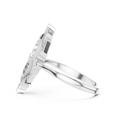 Kite Diamond Mosaic Shield Ring