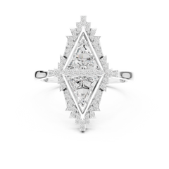 Kite Diamond Mosaic Shield Ring