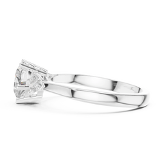 Heart Trillion Three Stone Ring