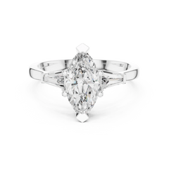 Marquise Tapered Baguette Ring