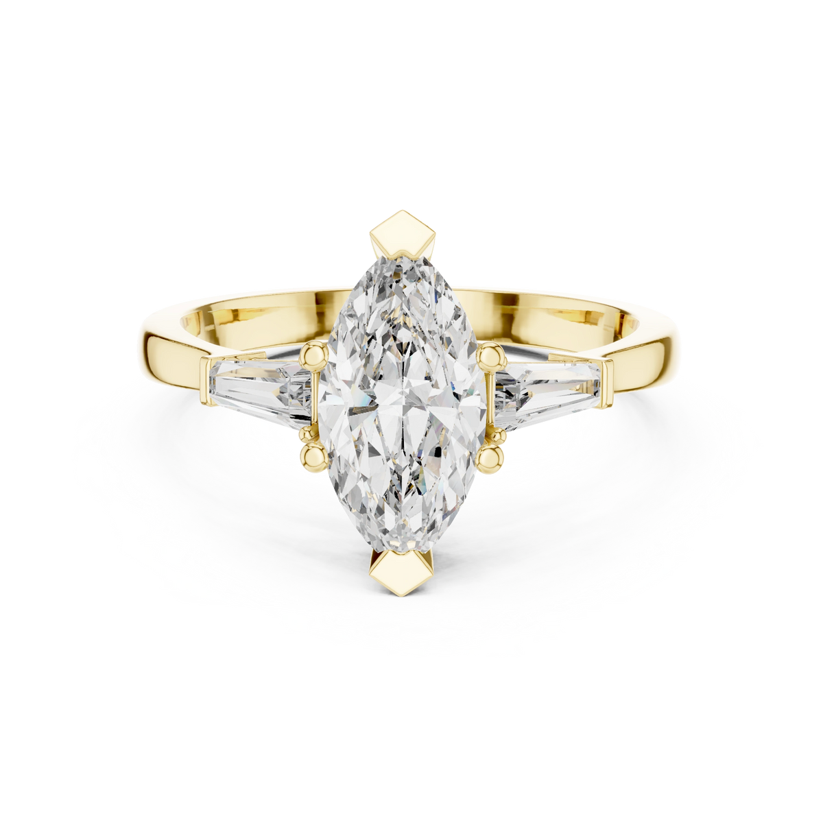 Marquise Tapered Baguette Ring