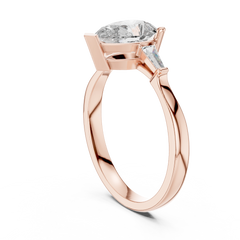 Pear Tapered Baguette Ring