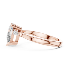 Pear Tapered Baguette Ring
