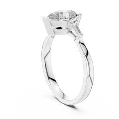 Pear Tapered Baguette Ring