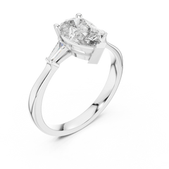 Pear Tapered Baguette Ring