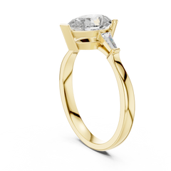 Pear Tapered Baguette Ring