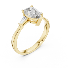 Pear Tapered Baguette Ring