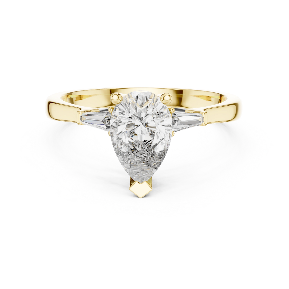 Pear Tapered Baguette Ring