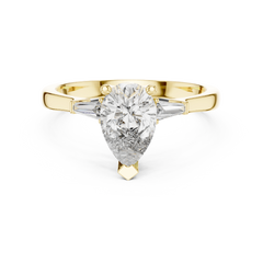 Pear Tapered Baguette Ring