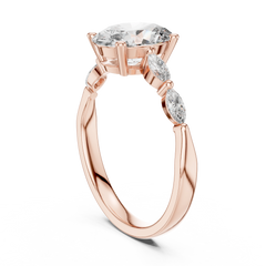 Oval Marquise Cluster Vine Ring