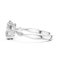 Oval Marquise Cluster Vine Ring