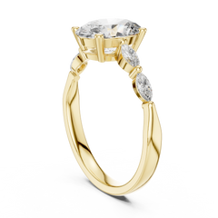 Oval Marquise Cluster Vine Ring