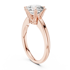 Round Six-Prong Solitaire Ring