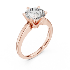 Round Six-Prong Solitaire Ring