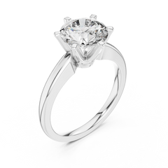 Round Six-Prong Solitaire Ring