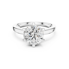 Round Six-Prong Solitaire Ring