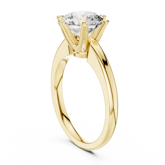 Round Six-Prong Solitaire Ring