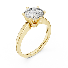 Round Six-Prong Solitaire Ring
