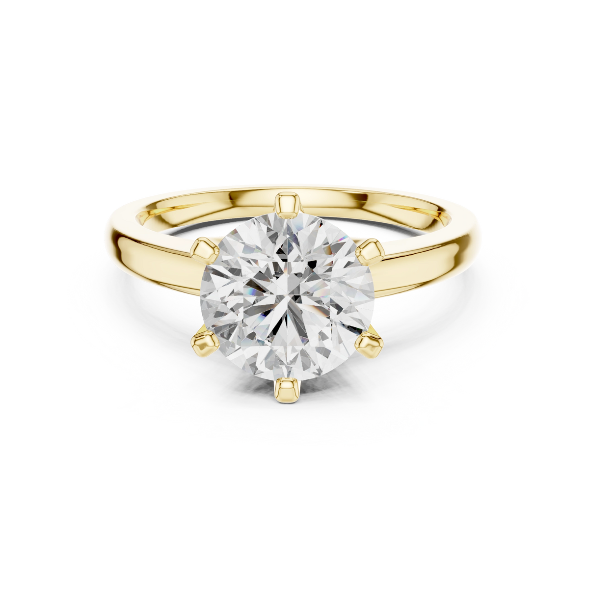 Round Six-Prong Solitaire Ring