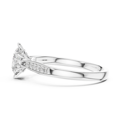 Round Six Prong Pavé Ring