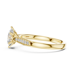 Round Six Prong Pavé Ring