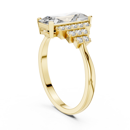 Emerald Radiant Gatsby Statement Ring