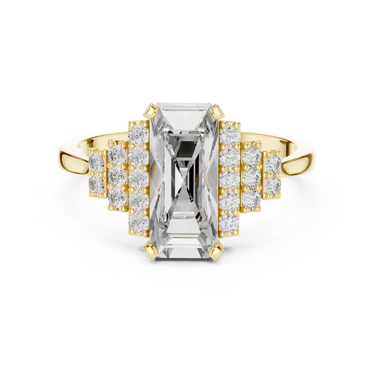 Emerald Radiant Gatsby Statement Ring