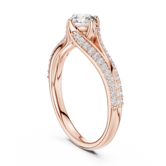 Round Brilliant Split Shank Ring