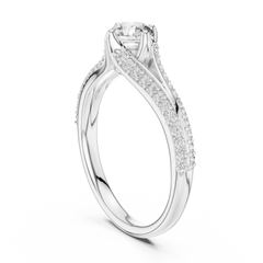 Round Brilliant Split Shank Ring