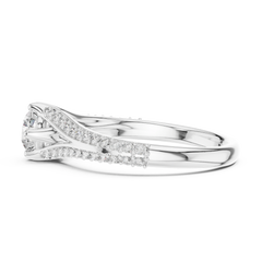 Round Brilliant Split Shank Ring