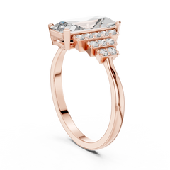 Emerald Art Deco Gatsby Ring