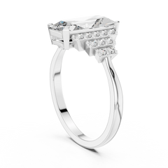 Emerald Art Deco Gatsby Ring